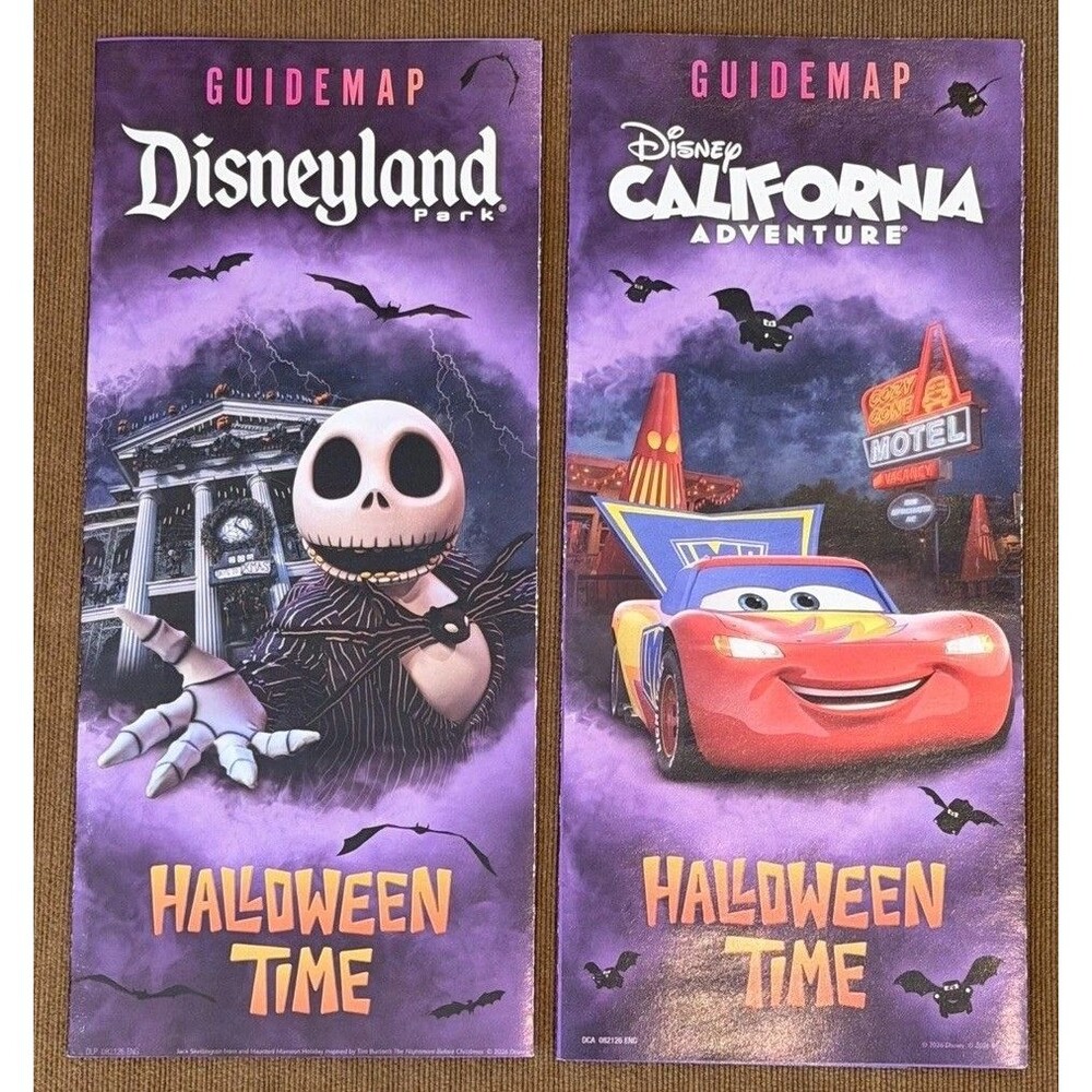 Disneyland & DCA Halloween Time Guide Maps 2026 Jack Skellington Lightning